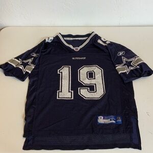 Reebok Kids Dallas Cowboys #19 Austin Navy and Silver Jersey Youth L